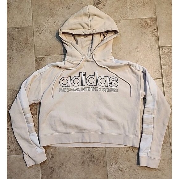 Adidas Cropped Hooded Sweatshirt - Picture 1 of 7